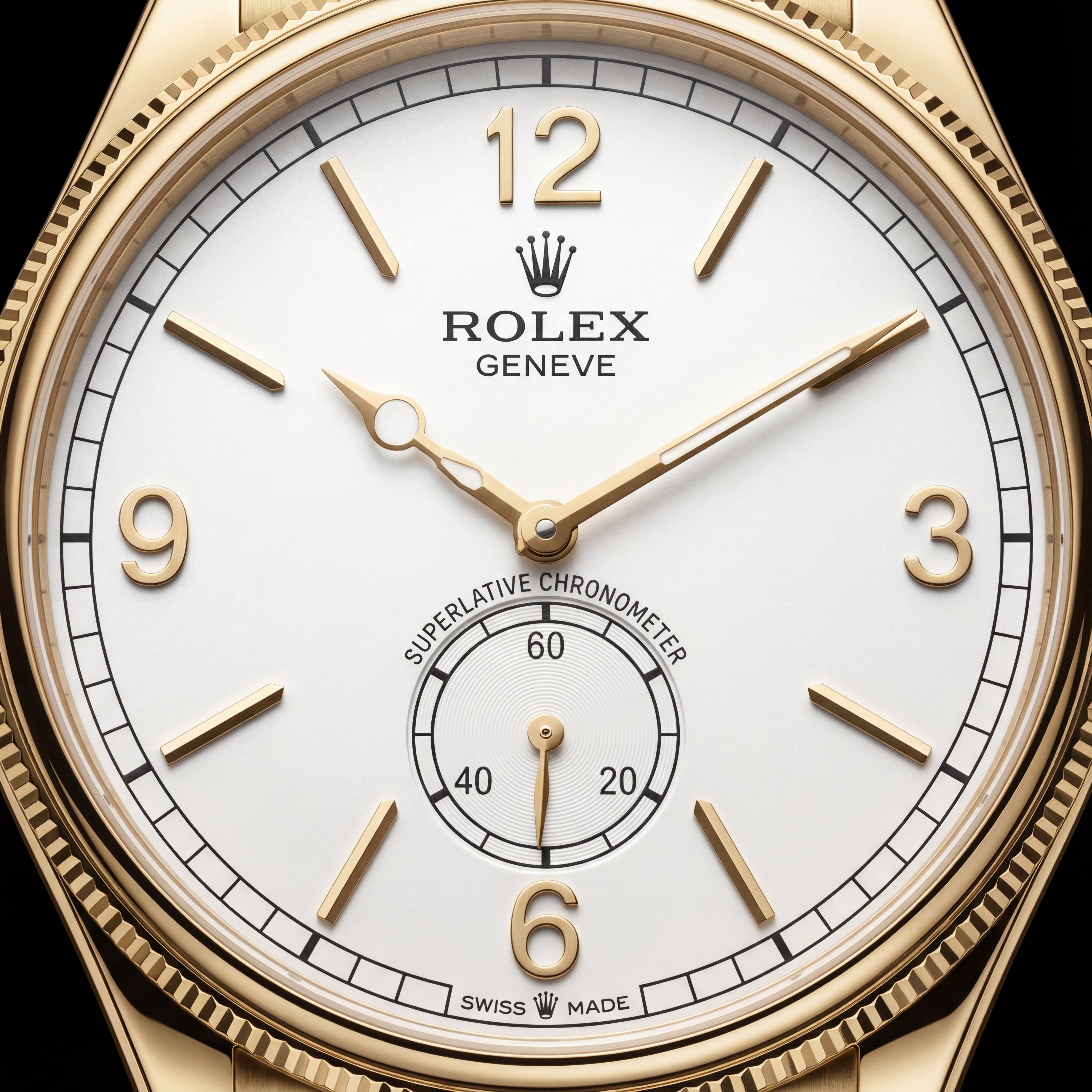 R0LEX Heritage Gold Small Seconds Automatic Watch