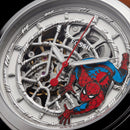 Web Warrior Skeleton Dial Automatic Leather Watch