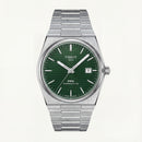 Centrix Emerald Green Waffle Dial Silver Watch