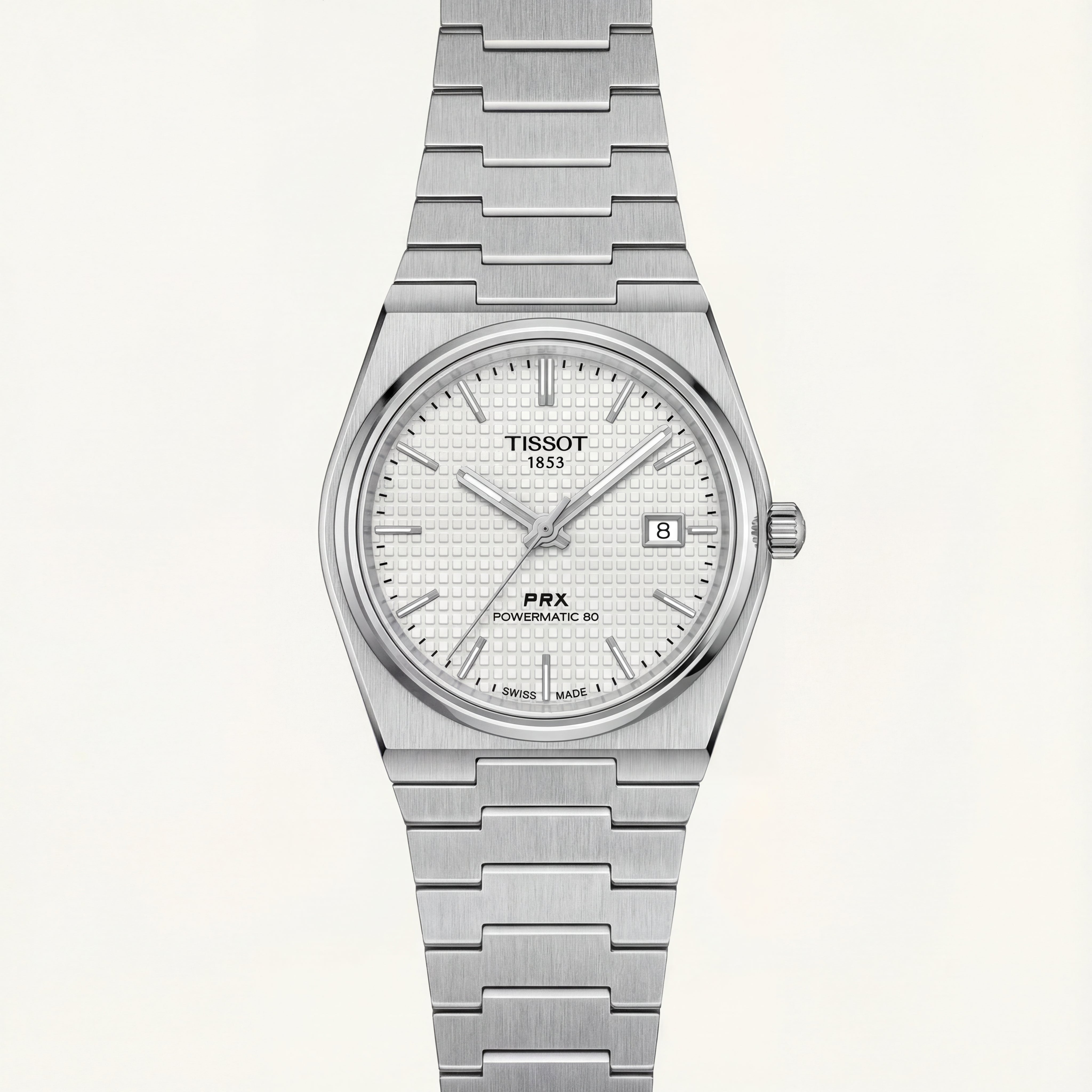 Centrix Silver Waffle Dial Watch