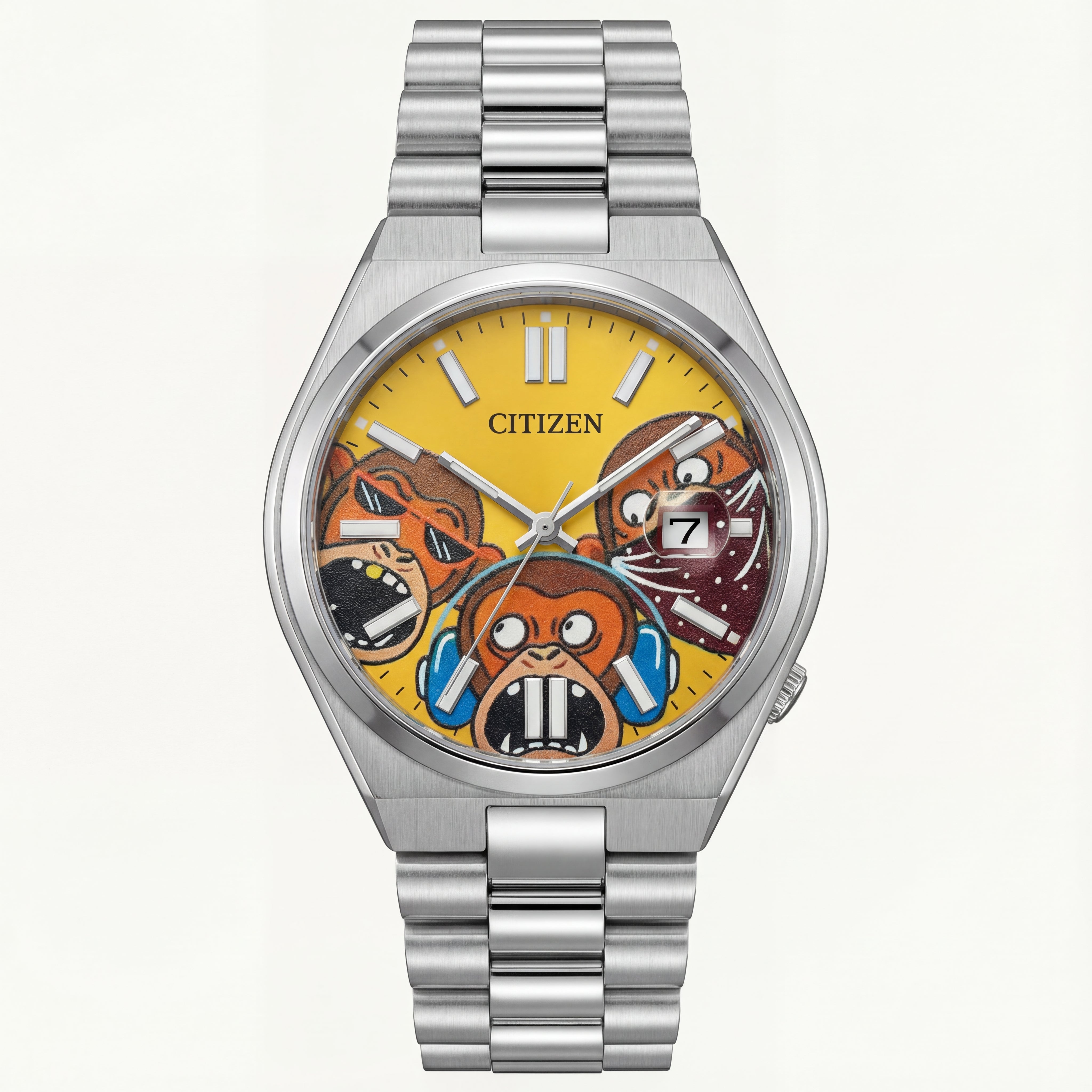 Wise Faces Concept Art Dial Automatic Silver Watch