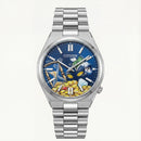 Blue Artistic Fortune Dial Men’s Stainless Steel Watch