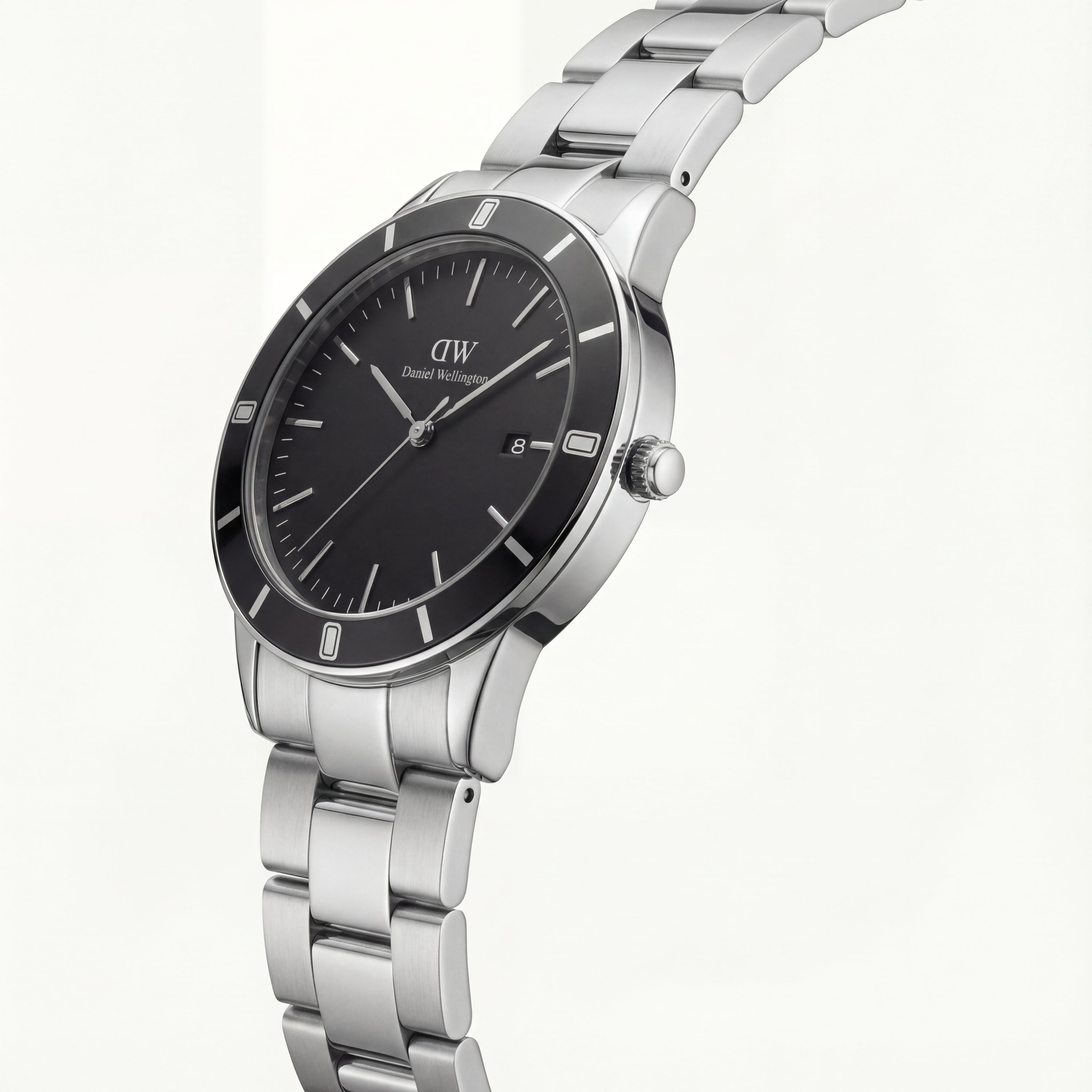 Silver Black Dial Minimalist Men’s Watch