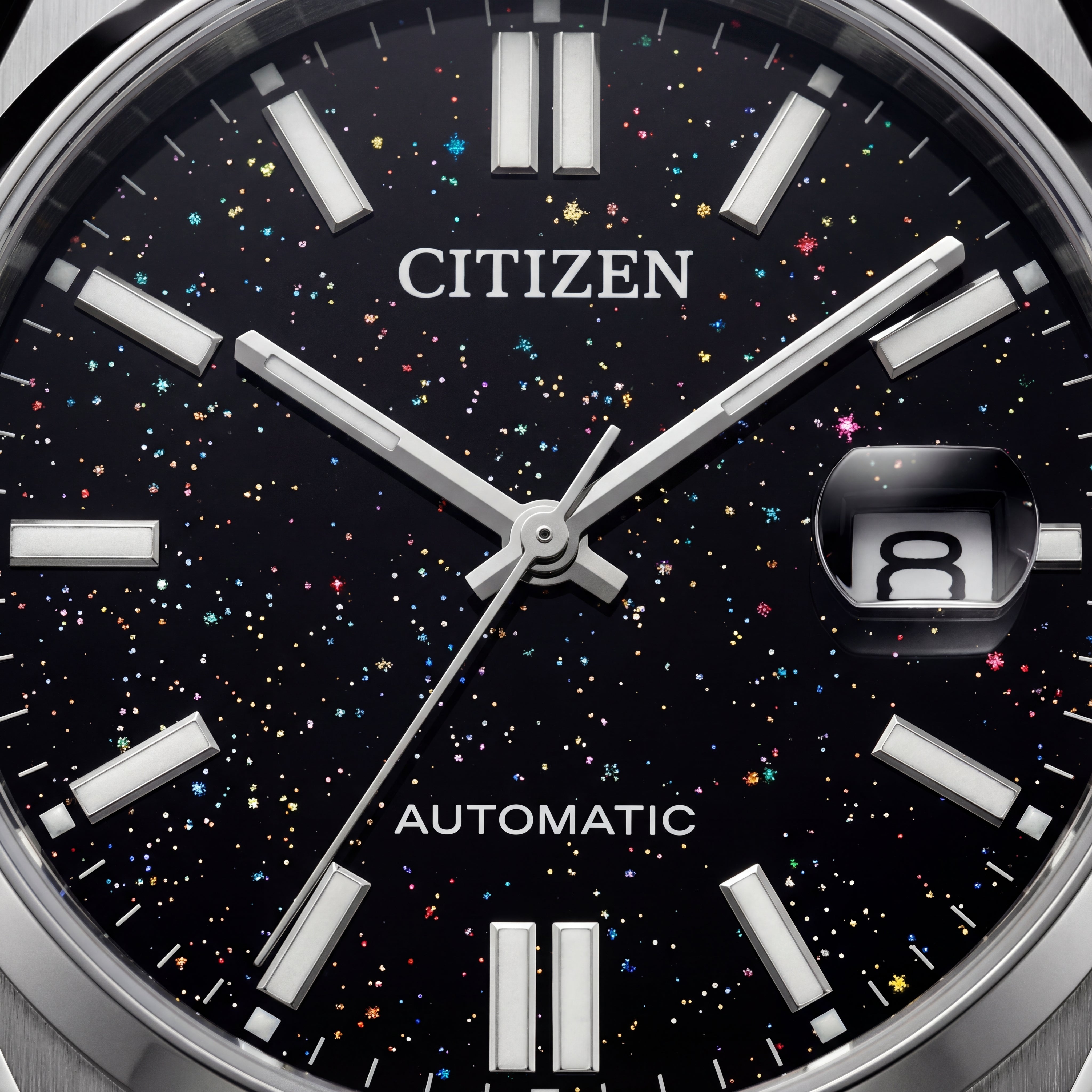 Stellar Night Galaxy Automatic Silver Watch