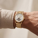 Royal Gold World Dial Open-Heart Automatic Men’s Watch