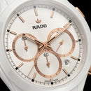 White Ceramic Rose Gold Chronograph Men’s Watch