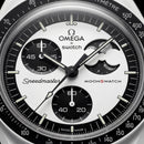 Black & Silver Moon Chronograph Men’s Watch with Tachymeter Bezel