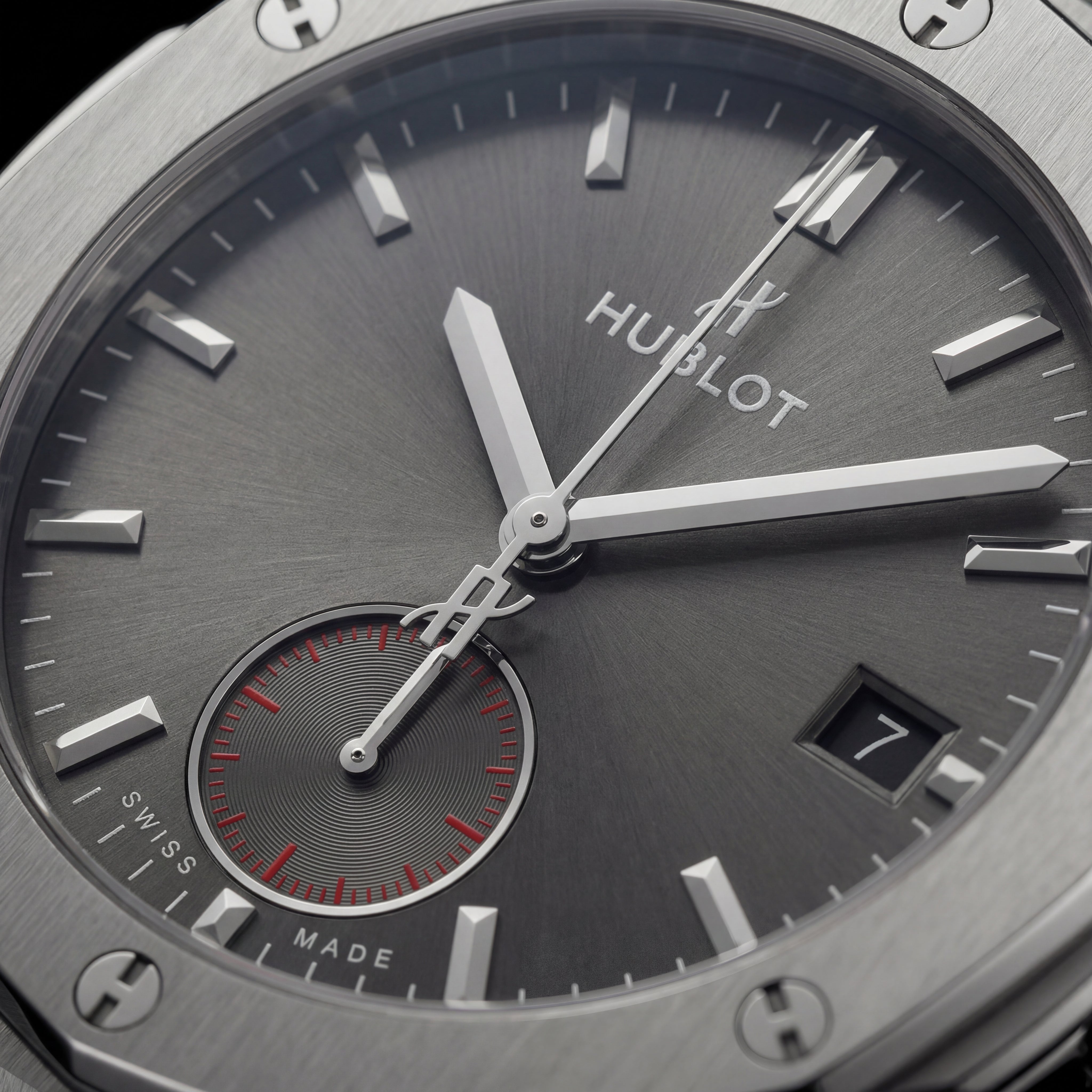 Silver Grey Minimalist Steel Men’s Watch with Sub-Dial