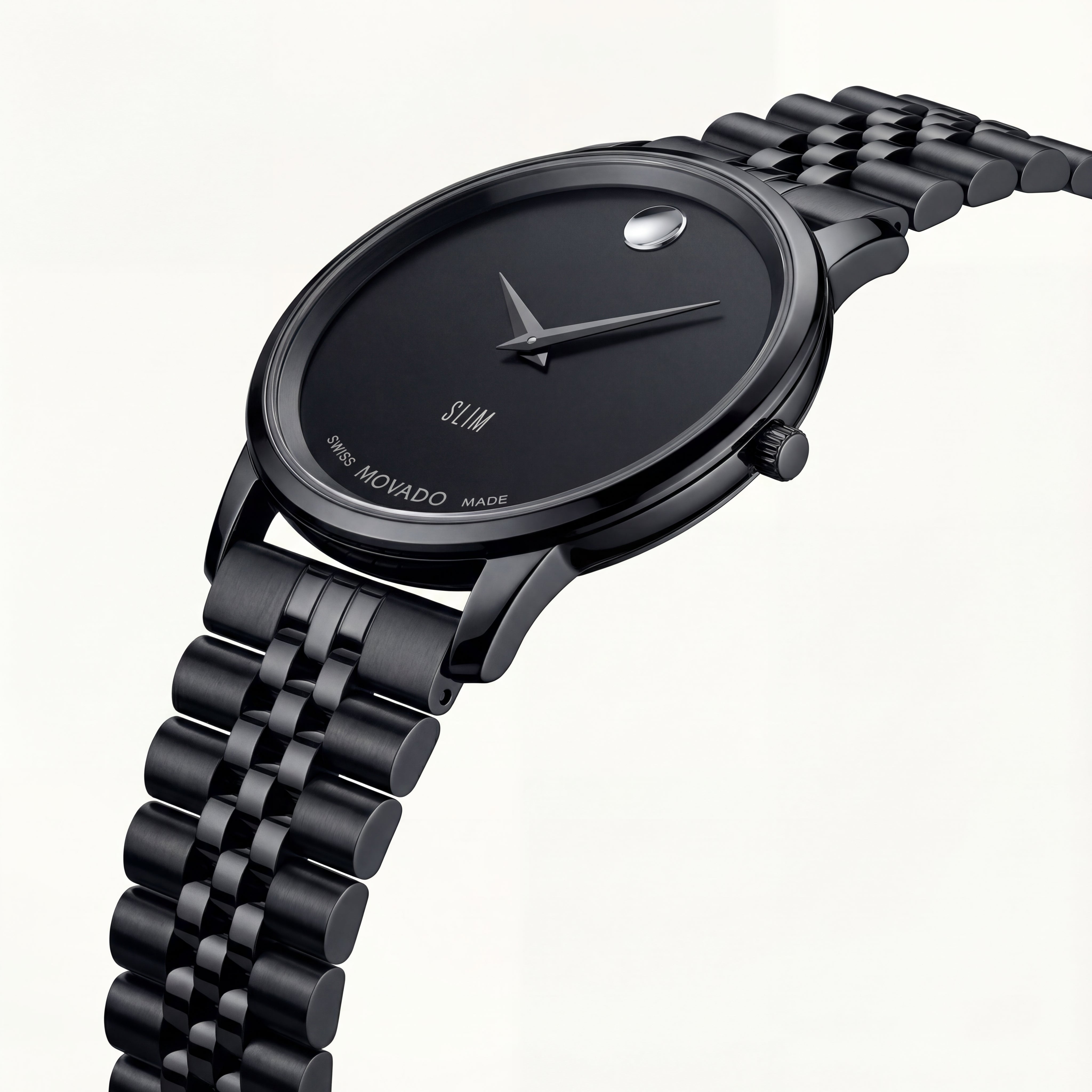 Matte Black Slim Minimalist Men’s Watch