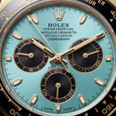 Turquoise Gold Chronograph Rubber Strap Men’s Watch