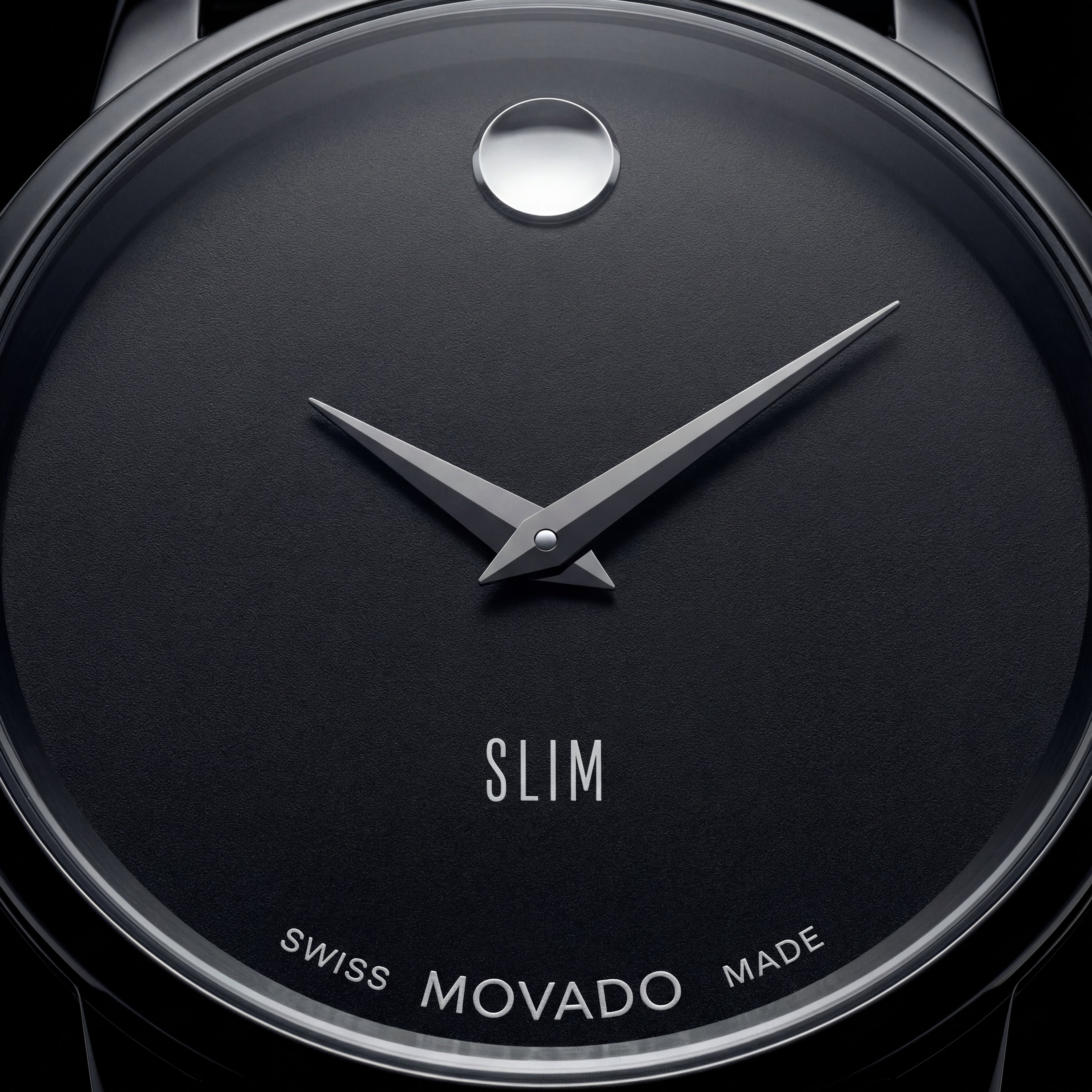 Matte Black Slim Minimalist Men’s Watch