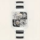 Ivory White Square Skeleton Automatic Men’s Watch