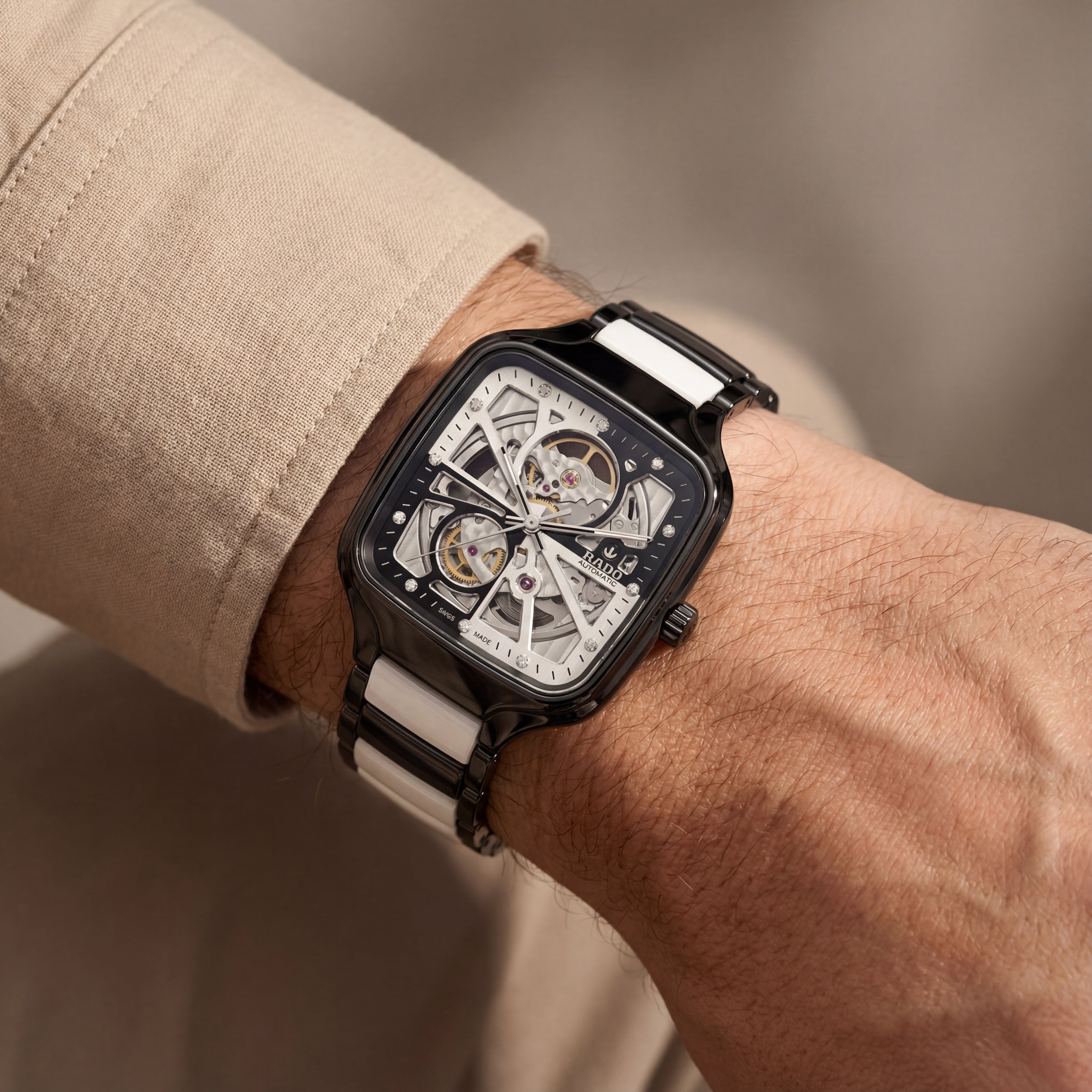 Obsidian Black Square Skeleton Automatic Men’s Watch