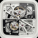 Ivory White Square Skeleton Automatic Men’s Watch