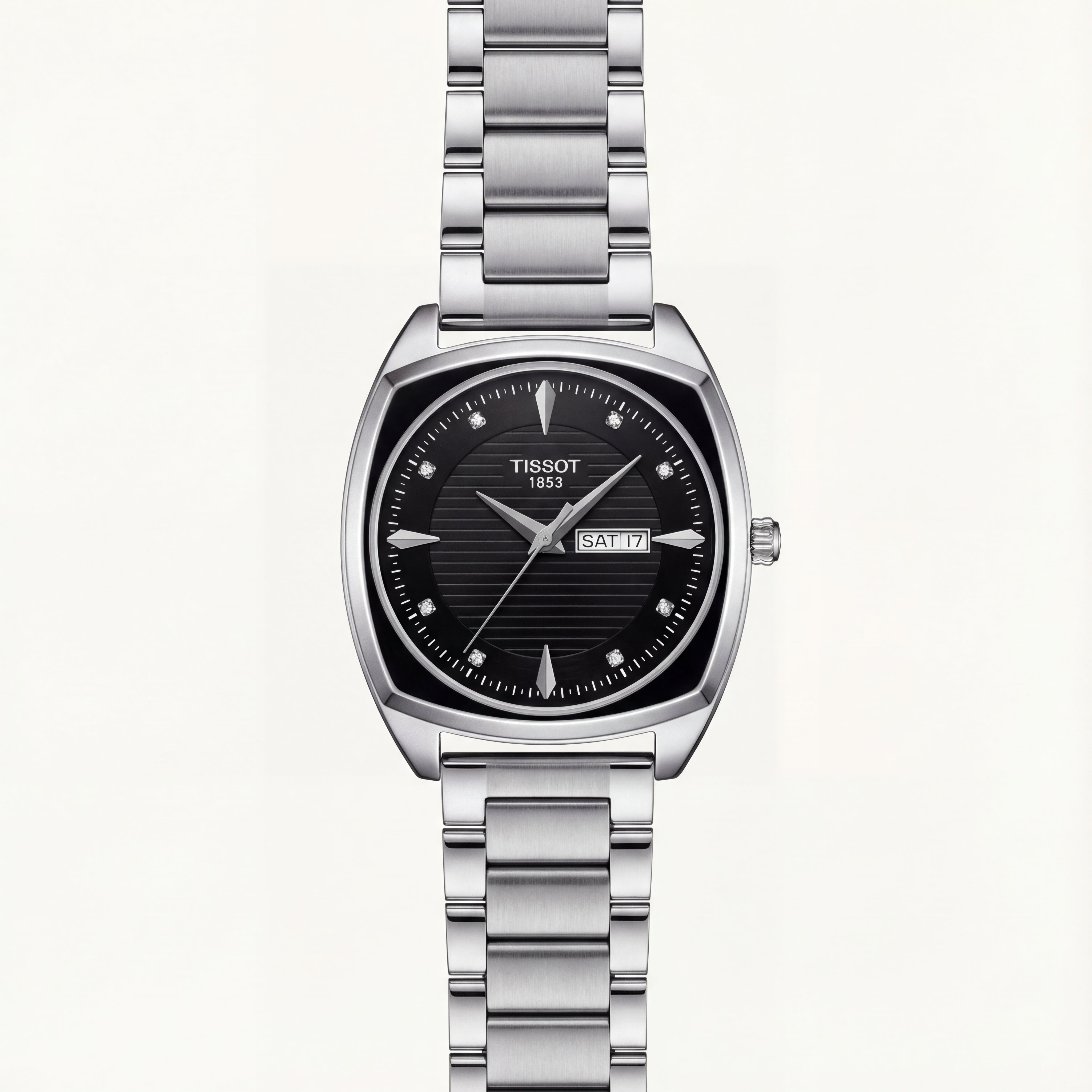 Midnight Black Diamond Index Day-Date Men’s Watch