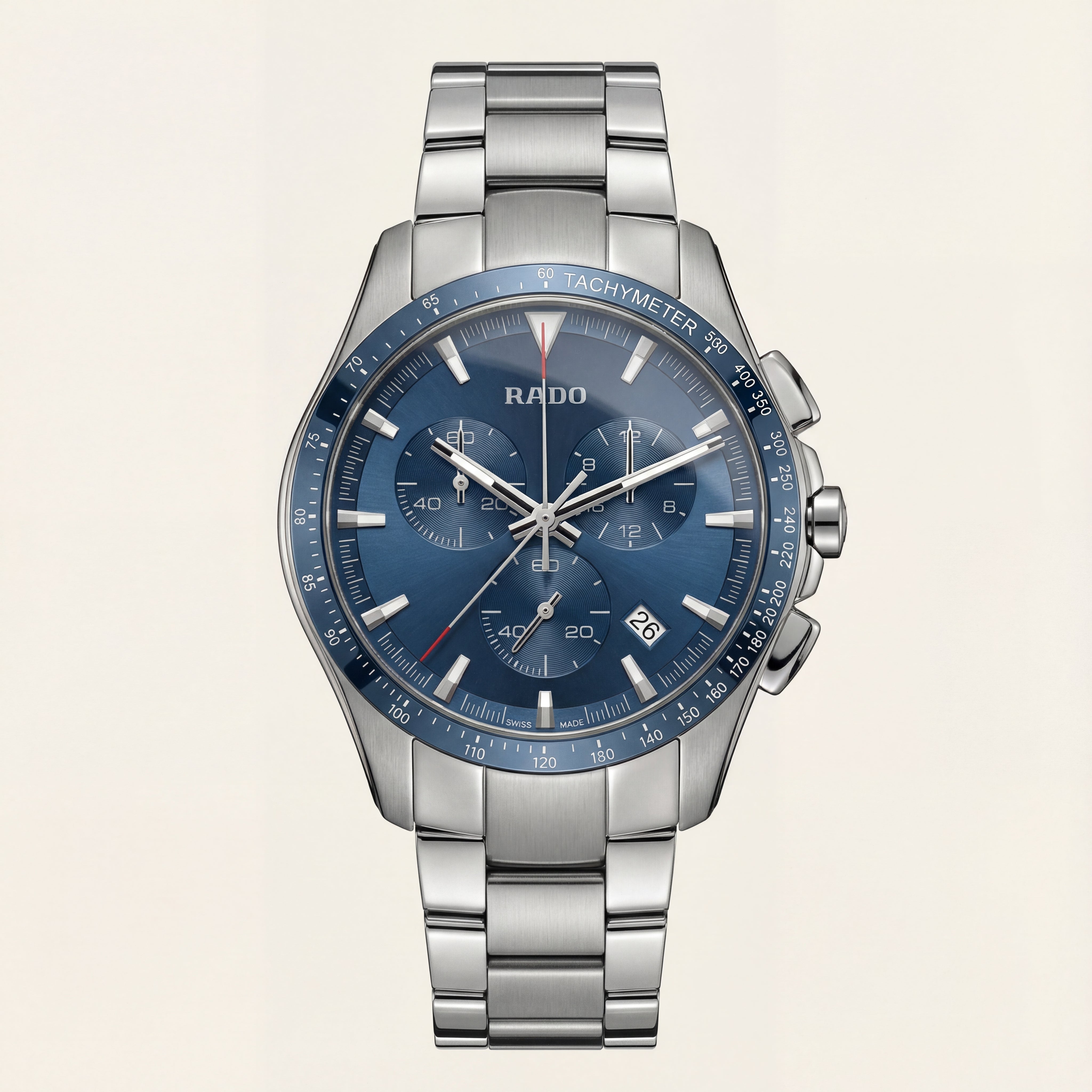 Men’s Premium Chronograph Stainless Steel Watch – Blue Dial Edition