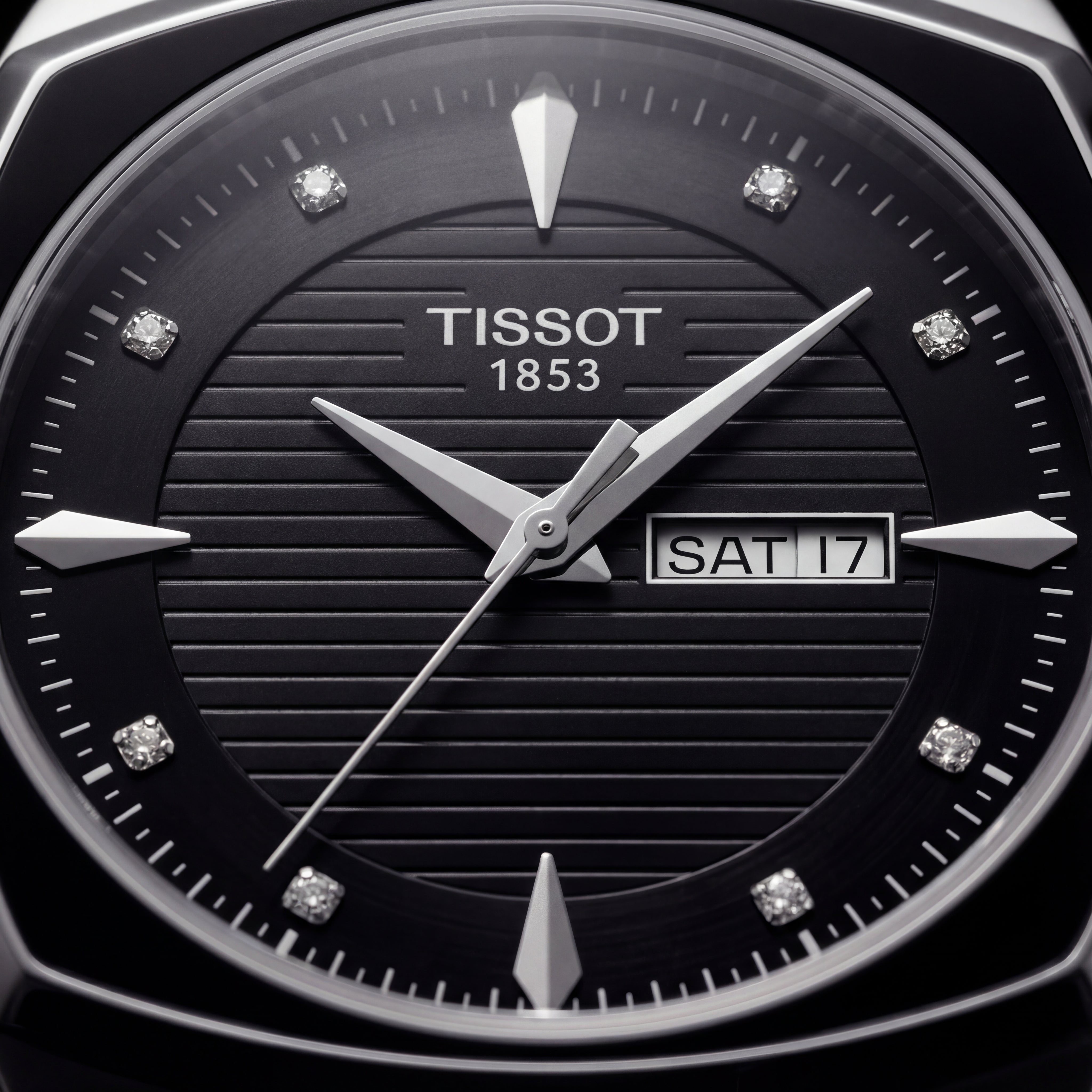 Midnight Black Diamond Index Day-Date Men’s Watch