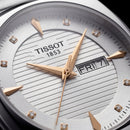 Silver Ivory Diamond Index Day-Date Men’s Watch