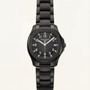 Premium Black Sports Steel Watch with Date Display