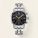 Men’s Premium Chronograph Stainless Steel Watch with Black Dial