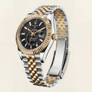 Premium Dual-Tone Luxury Automatic Watch with Black Dial