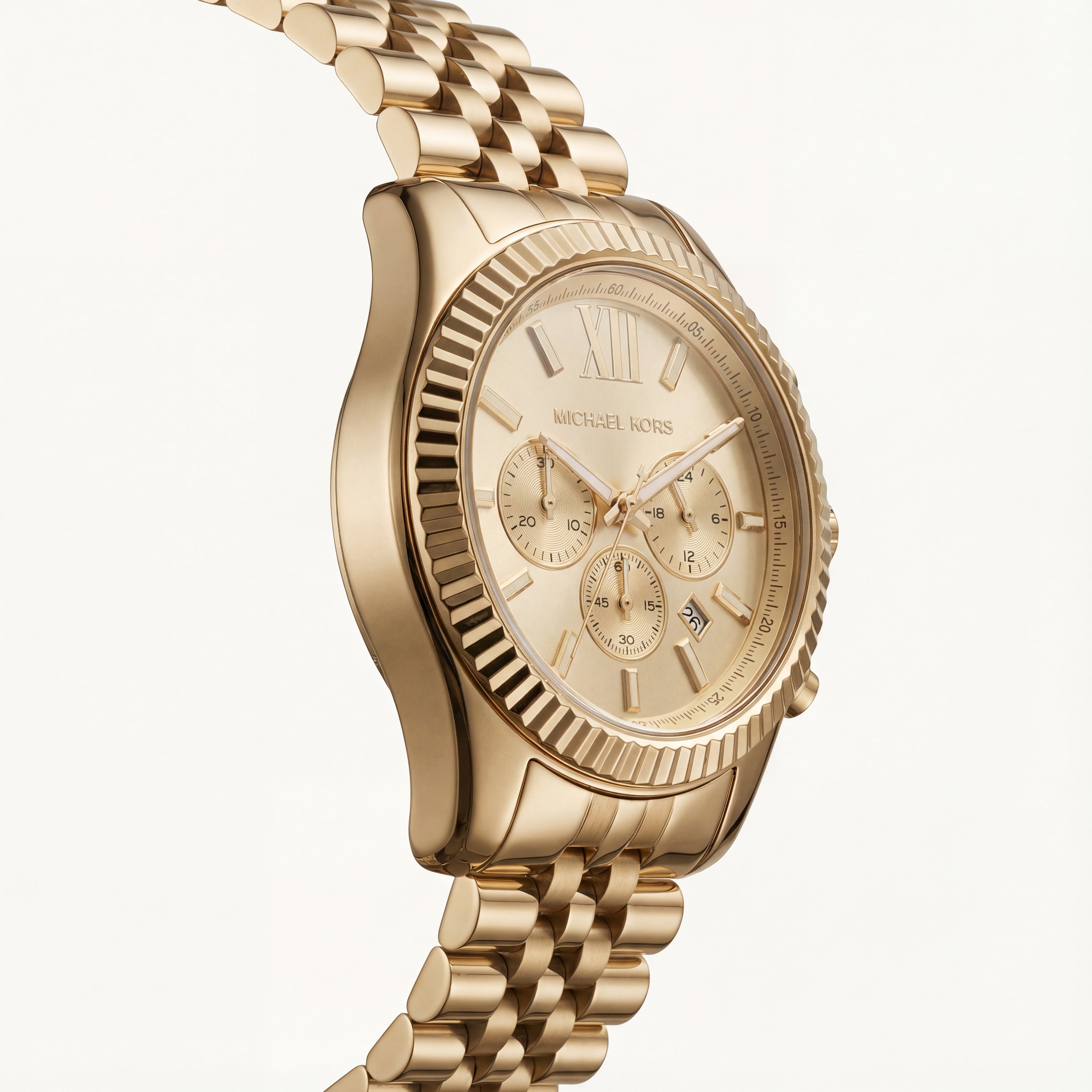 Premium Gold Chronograph Stainless Steel Watch for Men