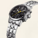 Men’s Premium Chronograph Stainless Steel Watch with Black Dial