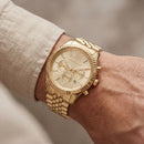 Premium Gold Chronograph Stainless Steel Watch for Men