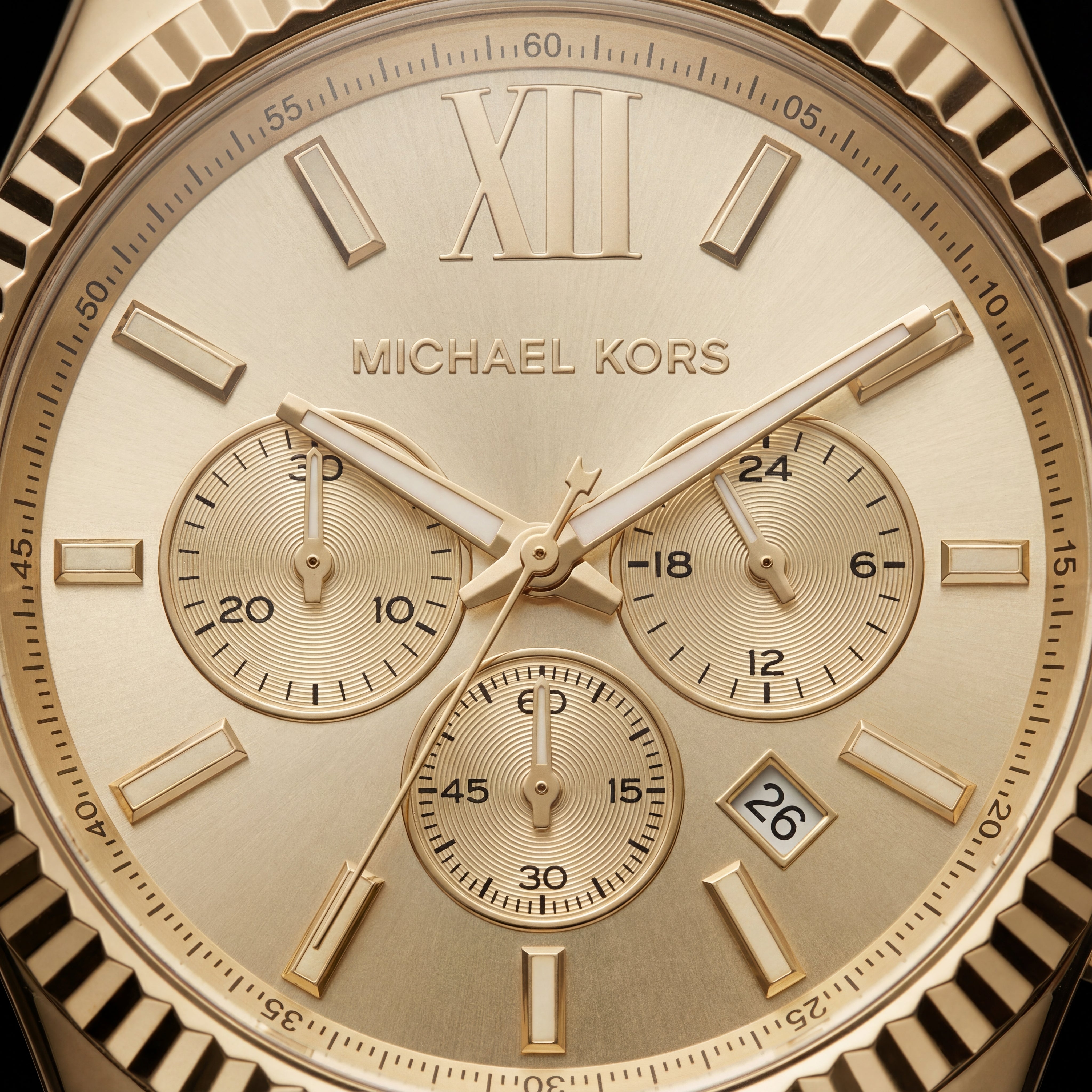 Premium Gold Chronograph Stainless Steel Watch for Men