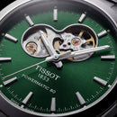 Emerald Green Open-Heart Automatic Steel Watch
