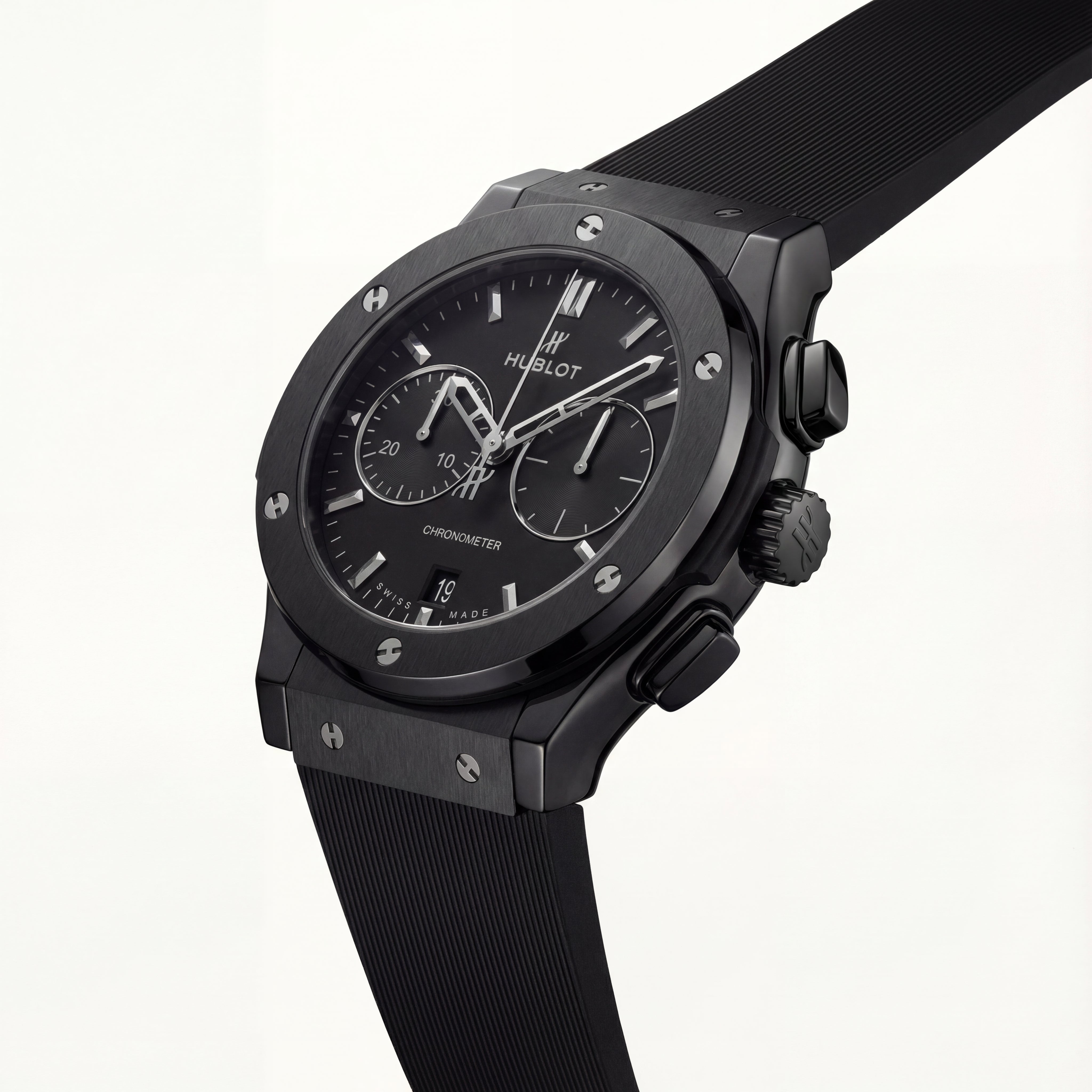 All-Black Chronograph Watch – Sport Luxury Edition