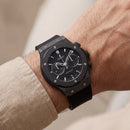 All-Black Chronograph Watch – Sport Luxury Edition