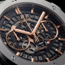 Green Skeleton Chronograph Watch – Premium Leather Strap Edition