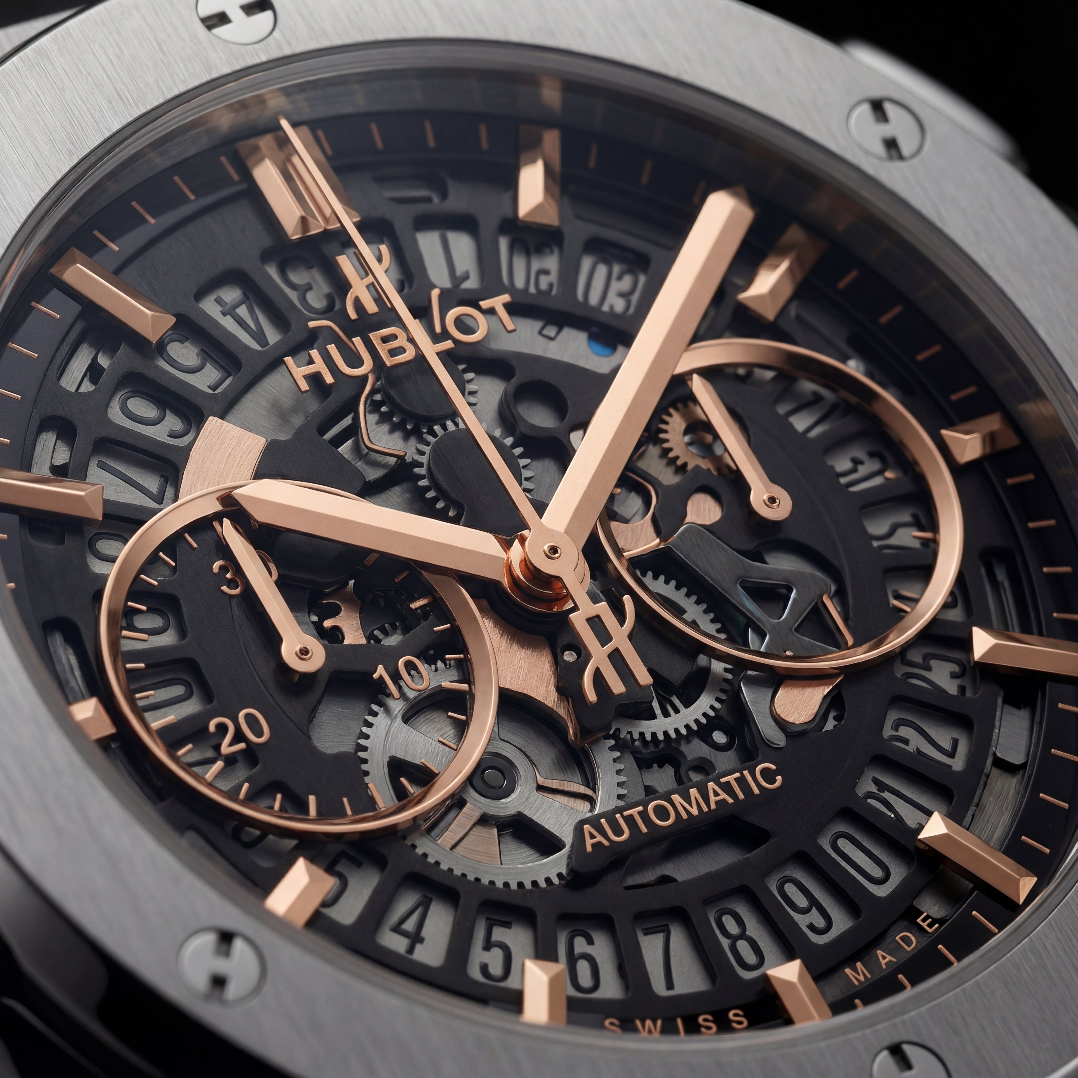 Green Skeleton Chronograph Watch – Premium Leather Strap Edition