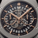 Grey Skeleton Chronograph Watch – Premium Leather Strap Edition