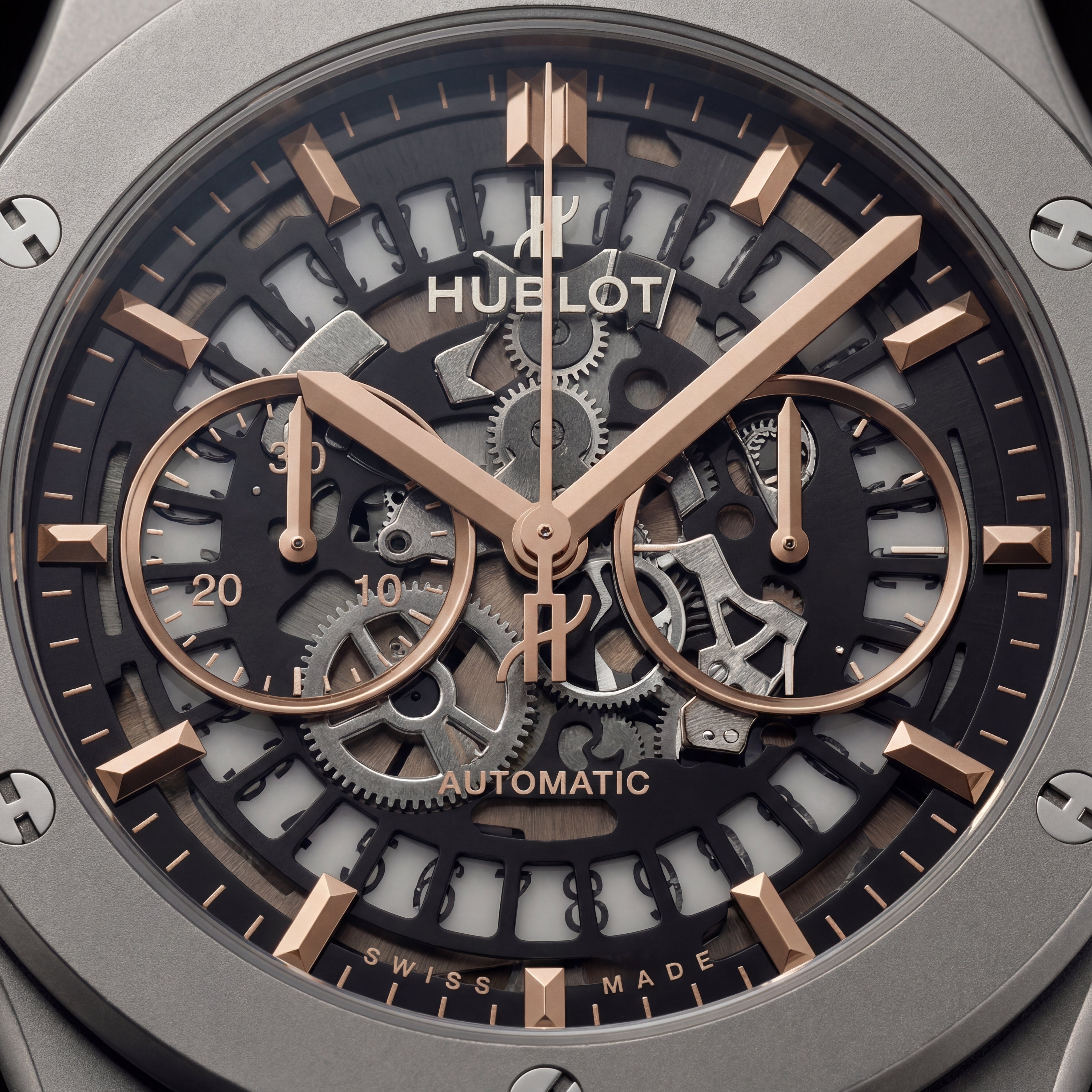 Grey Skeleton Chronograph Watch – Premium Leather Strap Edition