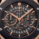 Luxury Skeleton Chronograph Watch – Rose Gold & Black Edition