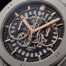 Luxury Skeleton Chronograph Watch – Grey Strap Edition