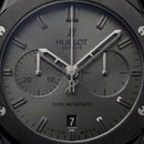 Matte Black Chronograph Watch – Grey Rubber Strap Edition