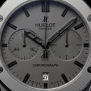 Steel Chronograph Watch – Grey Dial with Blue Leather Strap