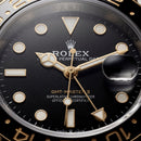 Dual-Tone Steel &amp; Gold GMT Watch – Black Dial Blue Bezel Edition see more