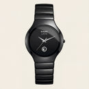 Midnight Black Ceramic Diamond Date Watch – Luxury Minimal Edition