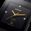 Black Ceramic Rectangular Dress Watch – Diamond Accent Edition