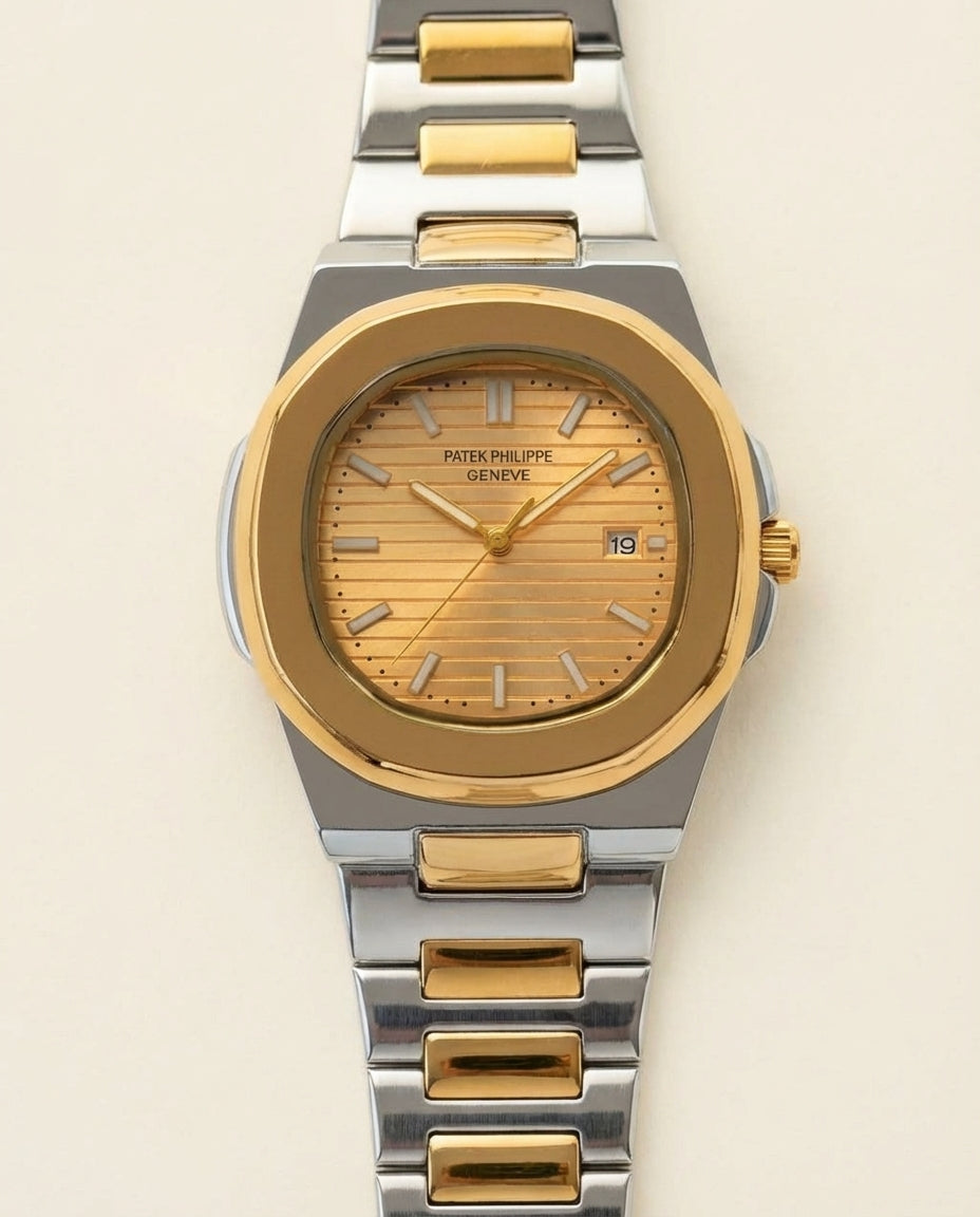 Nautiq Gold Champagne Two-Tone Quartz Luxury Watch