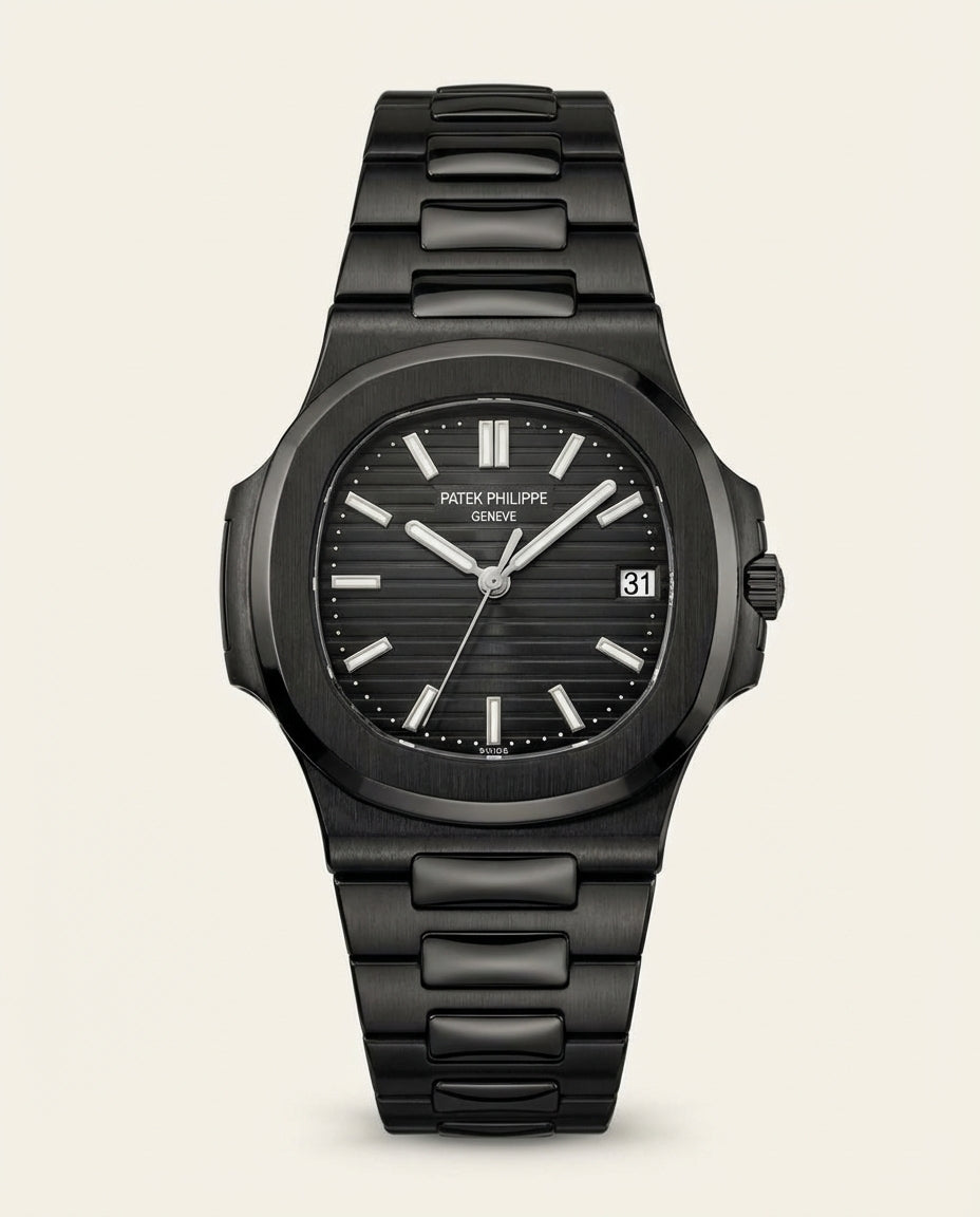 Nautiq Black Quartz Steel Luxury Watch