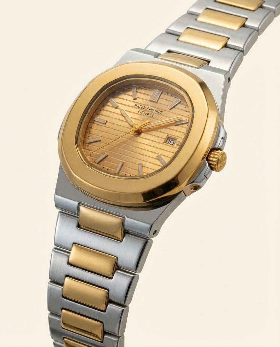 Nautiq Gold Champagne Two-Tone Quartz Luxury Watch