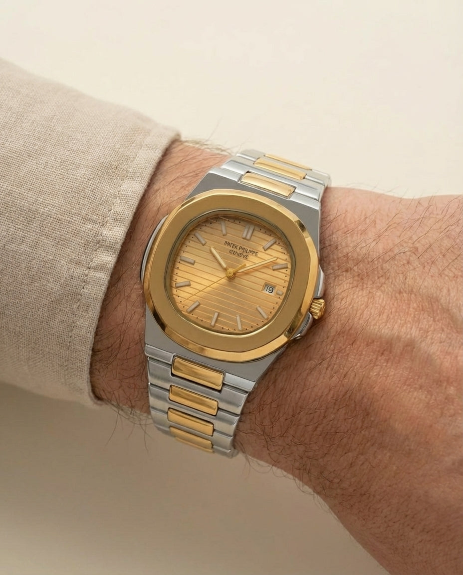 Nautiq Gold Champagne Two-Tone Quartz Luxury Watch