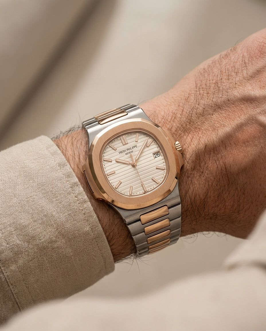 Nautiq Champagne Rose Steel Quartz Luxury Watch