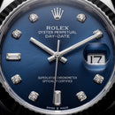 Centrix Midnight Blue Diamond Day-Date Silver Watch