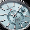 Centrix Ice Blue Dual-Time Silver Watch